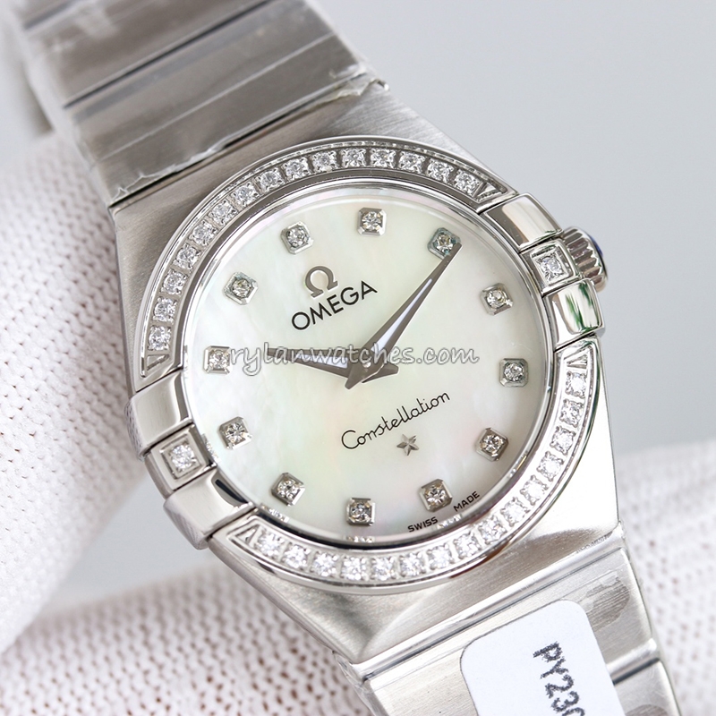 Omega Constellation Gold Dial Diamond Markers Clone 29MM