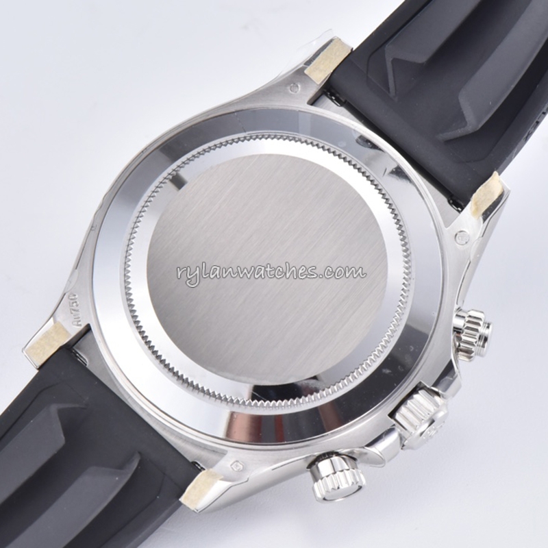 Rolex Daytona Black Dial Steel Rubber Clone 4130 40mm