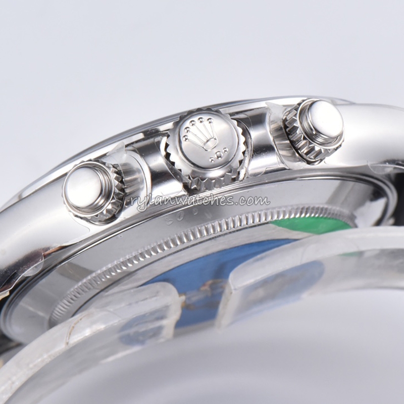 Rolex Daytona Black Dial Steel Rubber Clone 4130 40mm