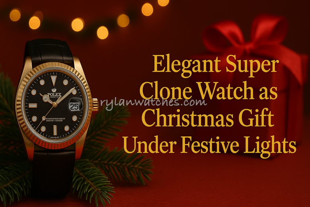 Holiday Gift Guide: Best Super Clone Watches for 2025 Elegant super clone watch as Christmas gift under festive lights