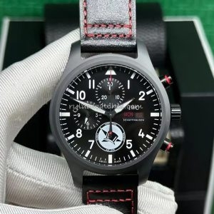 IWC Top Gun Ceramic Chronograph Clone Black Dial