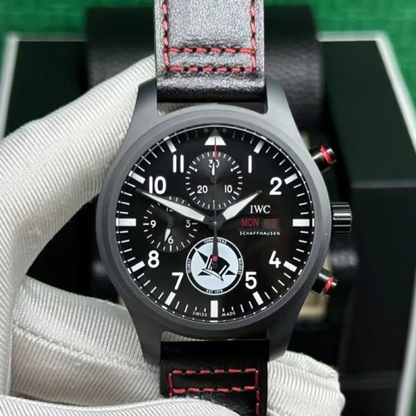 IWC Top Gun Ceramic Chronograph Clone Black Dial