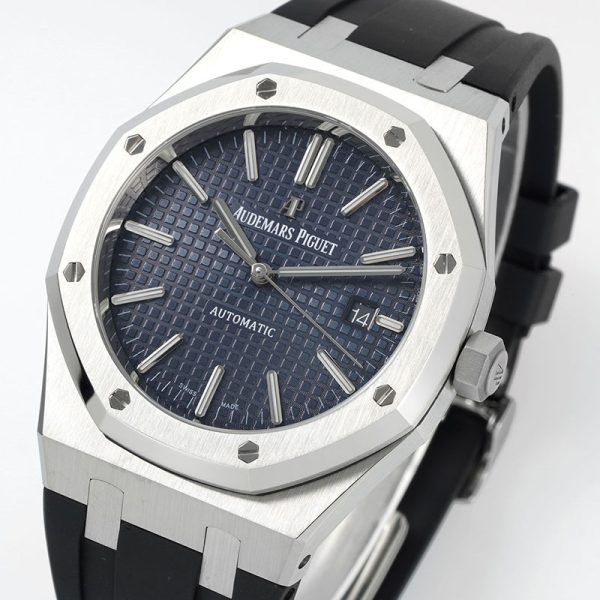 Audemars Piguet 15400 Blue dial with black rubber strap 41mm - Image 7