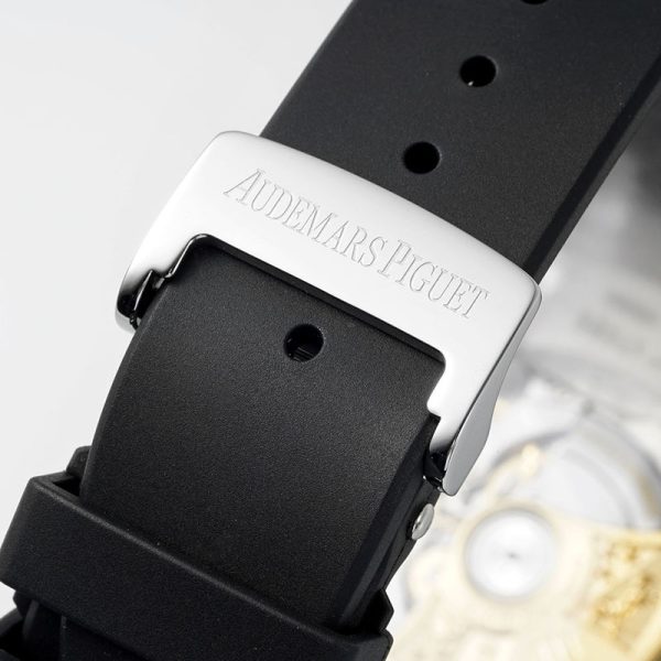 Audemars Piguet 15400 White with black rubber strap 41mm - Image 6