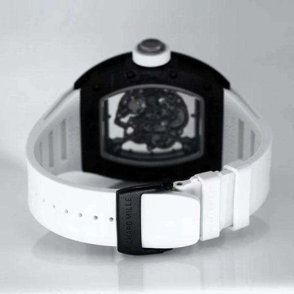Richard Mille RM-55 rose gold ring carbon fiber shell black tape