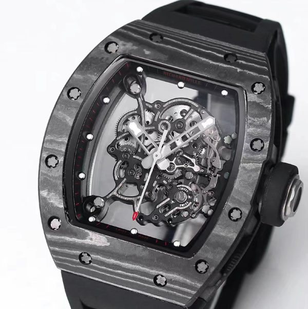 Richard Mille RM-55 Rose Gold Ring Black Ceramic Case Black Tape