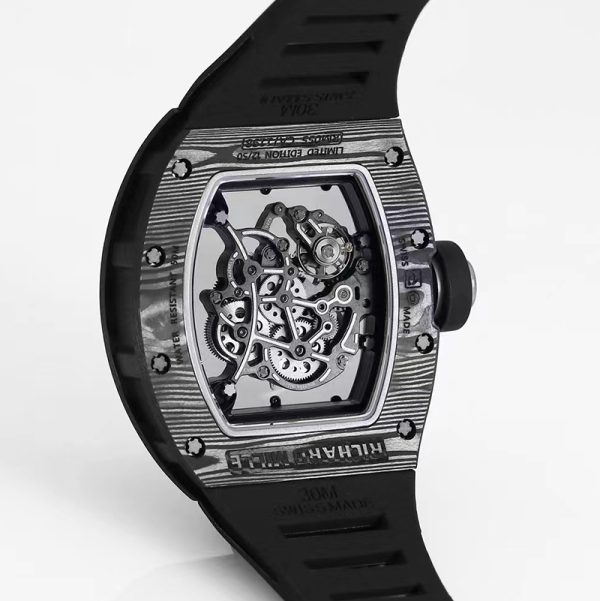 Richard Mille RM-55 Rose Gold Ring Black Ceramic Case Black Tape