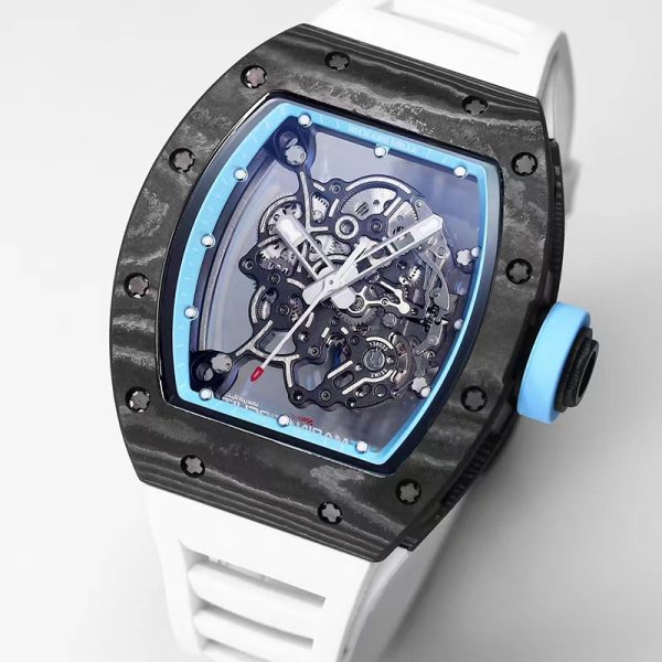 Richard Mille RM-55 Blue Ring Carbon Fiber Shell Blue Tape