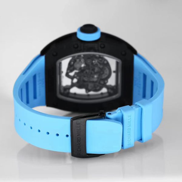 Richard Mille RM-55 Blue Ring Carbon Fiber Shell Black Tape