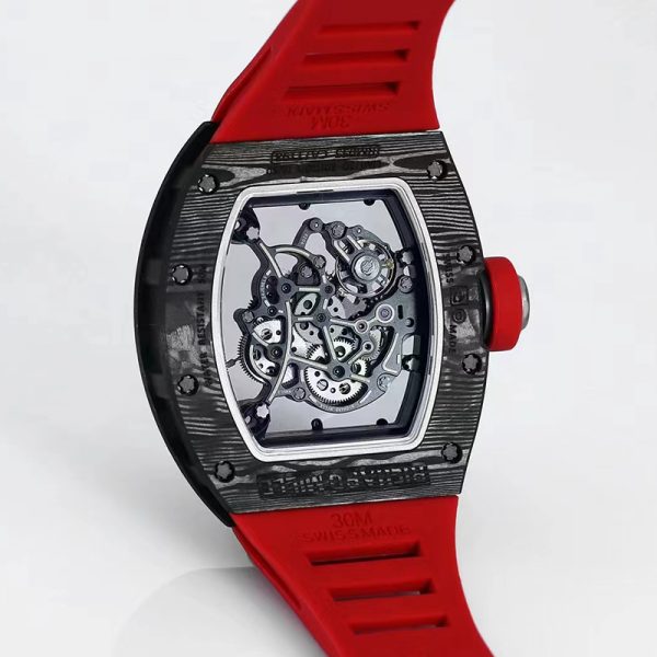 Richard Mille RM-55 Blue Ring Carbon Fiber Shell White Tape