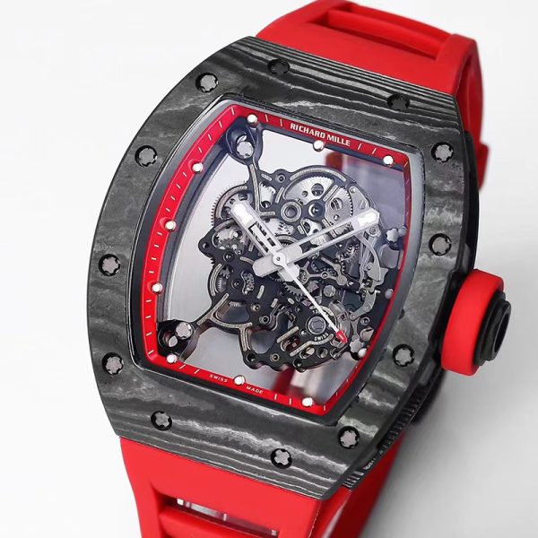 Richard Mille RM-55 Blue Circle White Ceramic Case White Tape