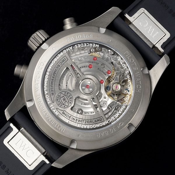 IWC Pilot AMG Chronograph Replica with rubber strap and ceramic bezel