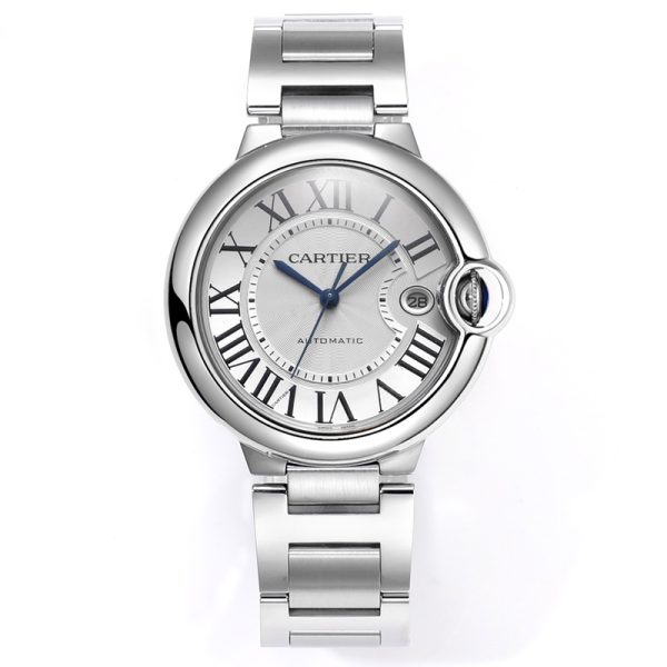 Cartier Blue Balloon White Dial Steel Belt 42MM Swiss Replica Watch