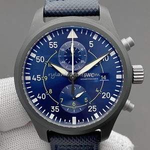 IWC Pilot Blue Angels Clone Watch with Blue Dial and Ceramic Case