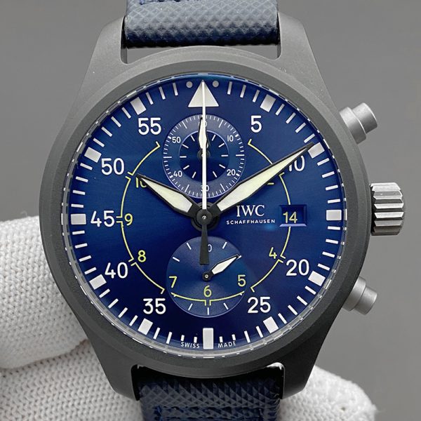 IWC Pilot Blue Angels Clone Watch with Blue Dial and Ceramic Case