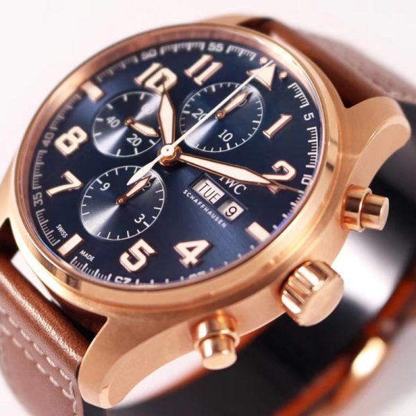 IWC Pilot Chronograph Bronze Blue Dial Clone Watch
