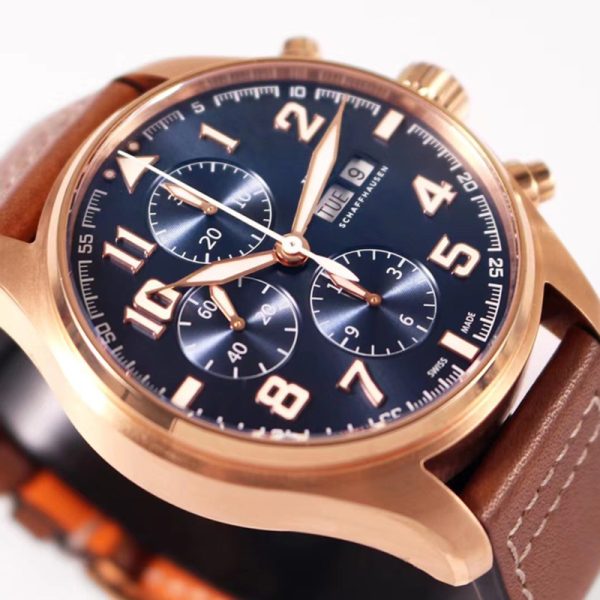 IWC Pilot Chronograph Bronze Blue Dial Clone Watch