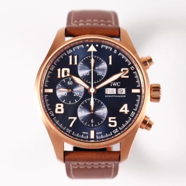 IWC Pilot Chronograph Bronze Blue Dial Clone Watch