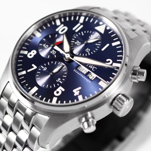 IWC 377714 Pilot Timing Blue face steel belt 43MM - Image 3