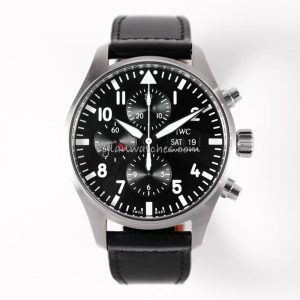 IWC Pilot Chronograph Black Dial Replica 43MM