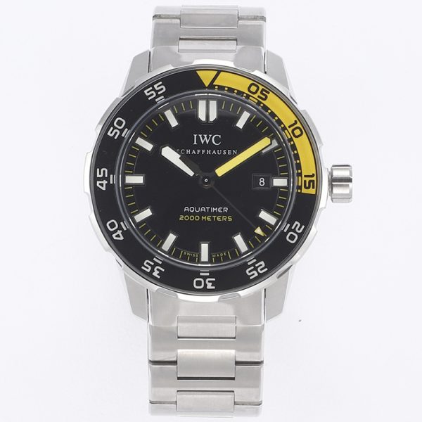 IWC Aquatimer 2000M Clone Dive Watch Black Yellow
