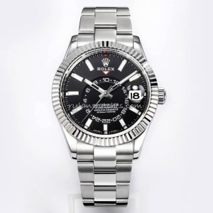 Rolex Sky-Dweller Stainless Steel Black Dial Oyster Clone