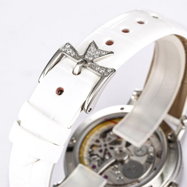 Vacheron Constantin Patrimony Perpetual Calendar White Mother of Pearl 36.5mm Diamond Clone