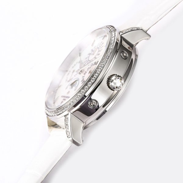 Vacheron Constantin Patrimony Perpetual Calendar White Mother of Pearl 36.5mm Diamond Clone