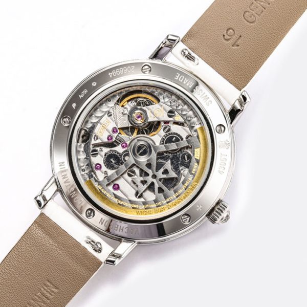 Vacheron Constantin Patrimony Perpetual Calendar White Mother of Pearl 36.5mm Diamond Clone