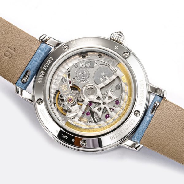 Vacheron Constantin Patrimony Perpetual Calendar Blue Mother of Pearl 36.5mm Diamond Clone