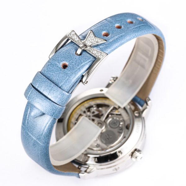 Vacheron Constantin Patrimony Perpetual Calendar Blue Mother of Pearl 36.5mm Diamond Clone