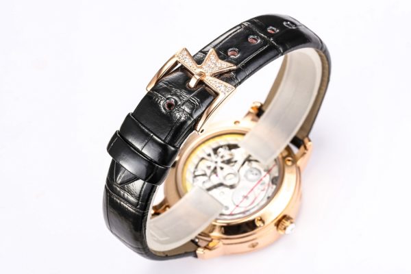Vacheron Constantin Traditionnelle Moonphase Blue Mother of Pearl Diamond Clone 36.5mm