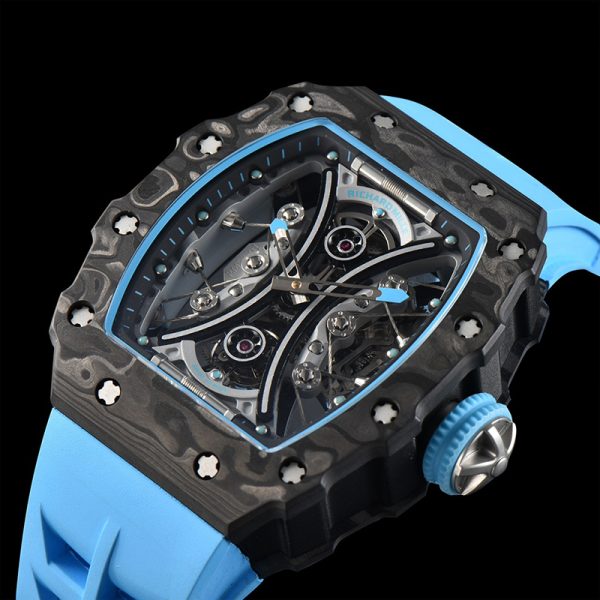 Richard Mille RM-53 Blue Ring Carbon Fiber Shell Blue Tape