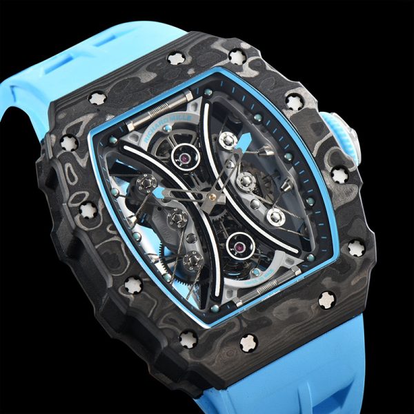 Richard Mille RM-53 Blue Ring Carbon Fiber Shell Blue Tape