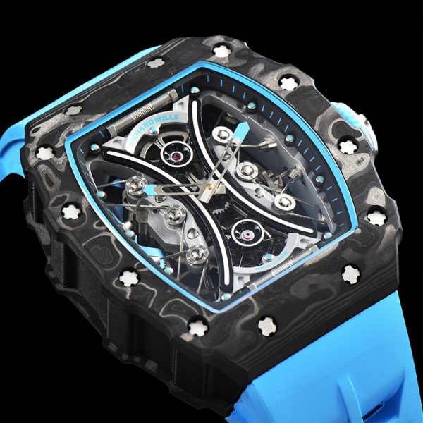 Richard Mille RM-53 Blue Ring Carbon Fiber Shell Blue Tape