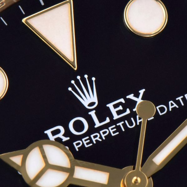 Rolex Yacht-Master 42mm Yellow Gold Black Bezel Black Dial Clone Rubber Strap