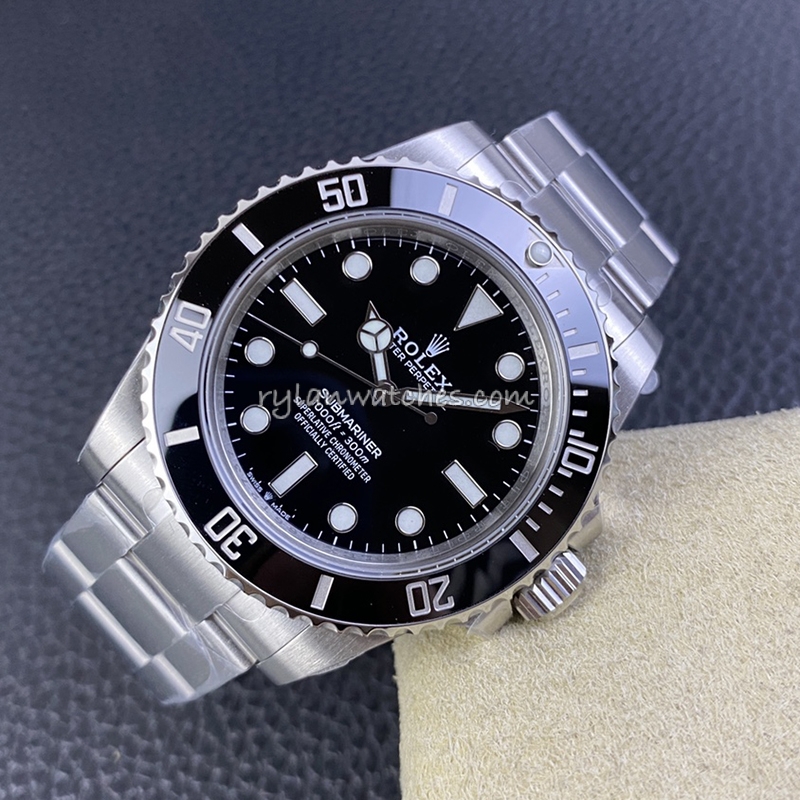 Rolex Submariner black bezel black dial 40mm clone steel watch