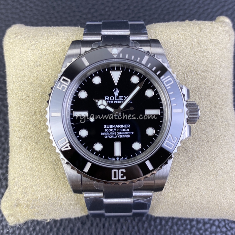 Rolex Submariner black bezel black dial 40mm clone steel watch