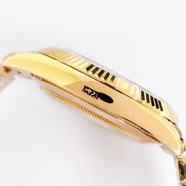 ROLEX JDay-Date 36MM Gold Double Calendar Stripe