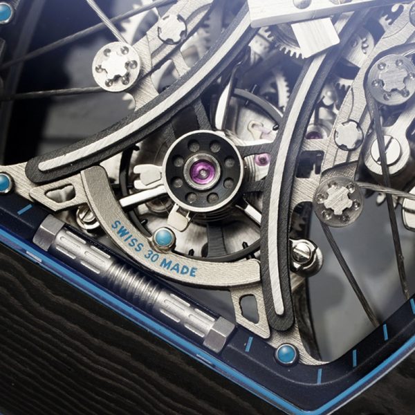 Richard Mille RM-53 Silver Diamond Black Ring Titanium Case Black Tape