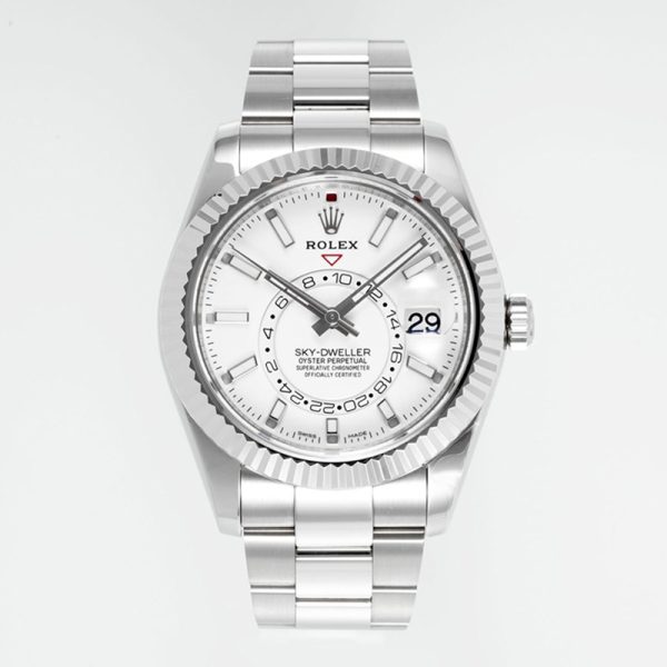 Rolex Sky-Dweller Stainless Steel White Dial Oyster Clone
