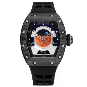 Richard Mille RM 27-03 Mars Clone Titanium Case, Mars Dial, Black Rubber Strap, Swiss-Made Movement