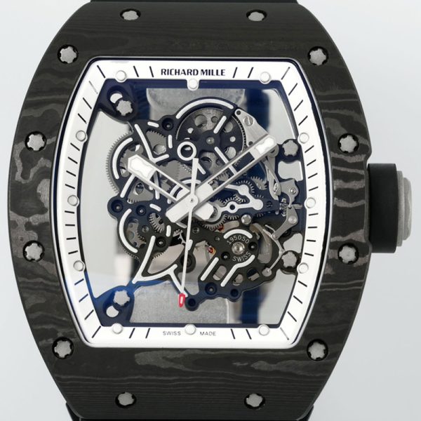 Richard Mille RM-55 Red Circle White Ceramic Case White Tape