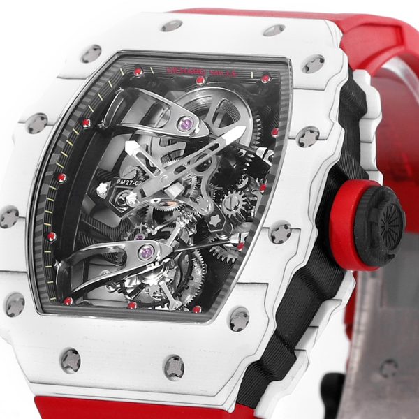 Richard Mille RM-27 black circle white TPT shell white tape