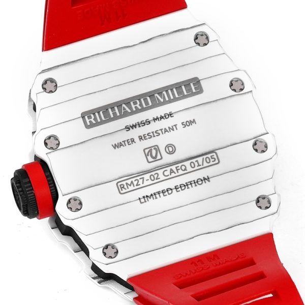 Richard Mille RM-27 black circle white TPT shell white tape