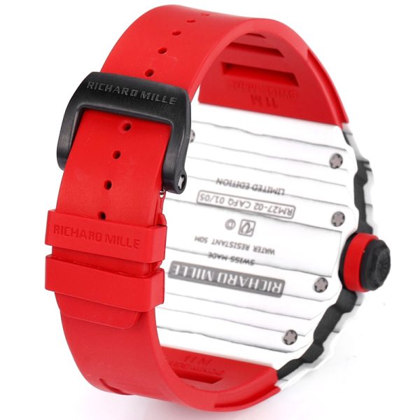 Richard Mille RM-27 black circle white TPT shell white tape