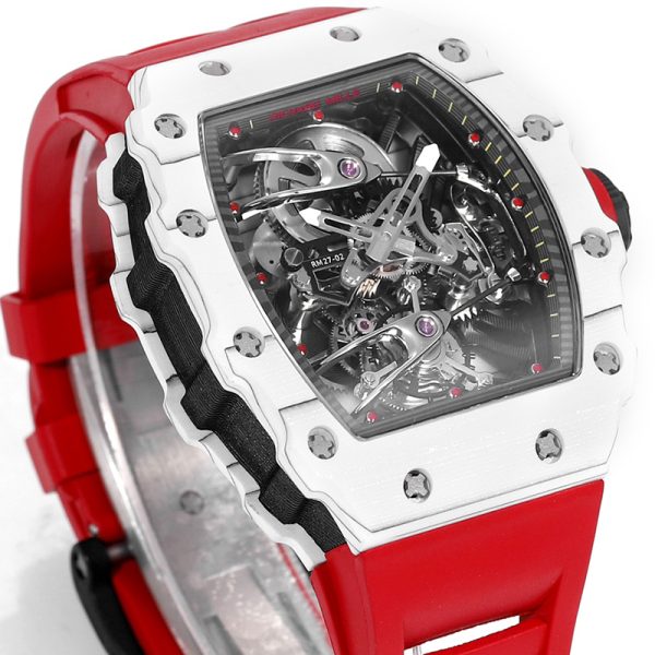 Richard Mille RM-27 black circle white TPT shell white tape