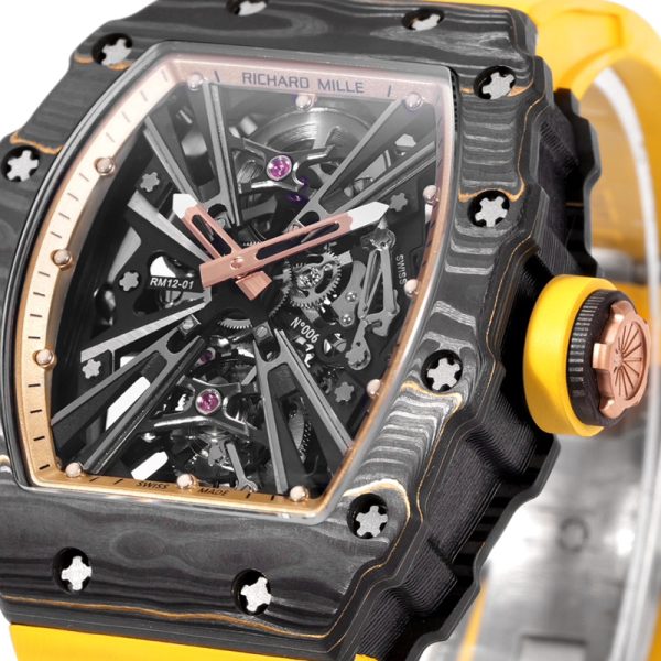 Richard Mille RM-12 black circle red TPT shell black tape