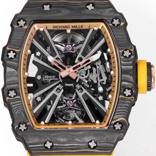 Richard Mille RM-12 black circle red TPT shell black tape