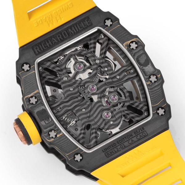 Richard Mille RM-12 black circle red TPT shell black tape